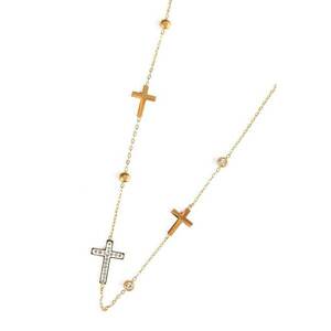 Colier din otel inoxidabil placat cu aur de 18K imagine