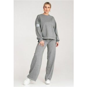 Set trening dama - croi larg - confortabil - vascoza/poliester - gri - imagine