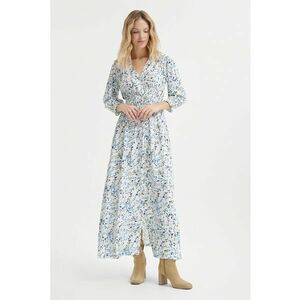 Rochie lunga cu model si decolteu in V imagine