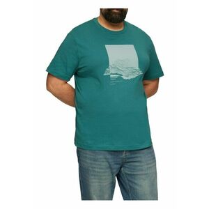 Tricou barbati big sizes la baza gatului din bumbac - cu imprimeu Grafic si croiala Regular fit - Big Sizes imagine