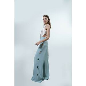 Pantaloni cu design cu decupaj imagine