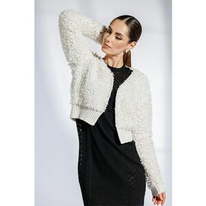 Cardigan din lana cu asepct pufos Icon imagine