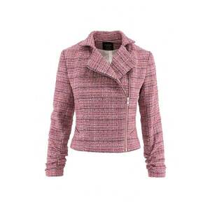 Jacheta scurta din amestec de bumbac cu fermoar imagine