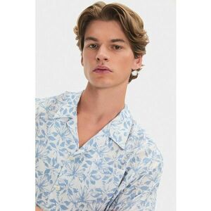 Camasa din in cu maneci scurte imagine