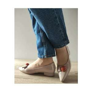 Pantofi Eleganti Dama 460002C 03-L Bej Nude Lac - Bej - imagine