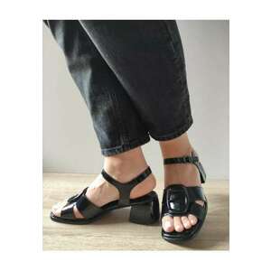 Sandale Elegante Dama 160032B 01-L Negre Lac - Negru - imagine