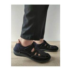 Pantofi Casual Perforati Barbati 9543 42-2 Navy Nubuck - Albastru - imagine