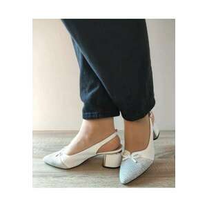 Pantofi Casual Decupati Dama 049 563 Albi Cu Argintiu - Alb imagine