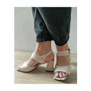 Sandale Elegante Dama 60035D 52-N Bej - Bej - imagine