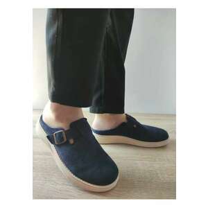 Saboti Casual Barbati Y249 Albastri Velur - Albastru - imagine