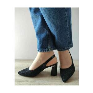 Sandale Elegante Dama 360048B 01-I Negre Velur - Negru - imagine