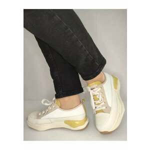 Pantofi Casual Dama 60006A J7-N Crem Cu Galben - Crem - imagine