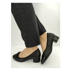 Pantofi Eleganti Dama 160021C 01-N Negri Cu Lac - Negru - imagine