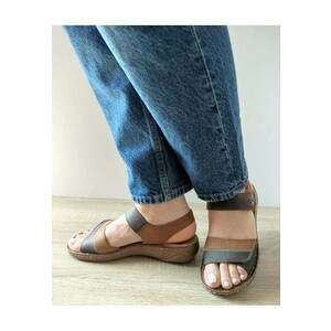 Sandale Casual Dama V2860-24 Maro + Camel - Maro - imagine