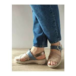 Sandale Casual Dama Su20002T Krabi 15-N Bej Cu Albastru - Bej - imagine