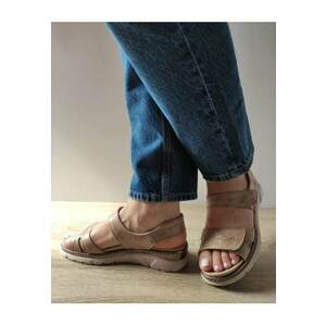 Sandale Casual Dama 12500Vt Mostar 03-N Bej - Bej - imagine