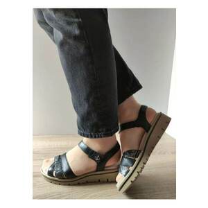 Sandale Casual Dama 28713-44 Negre Cu Argintiu - Negru - imagine