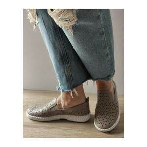 Pantofi Casual Perforati Dama 24015 Grej - Gri - imagine