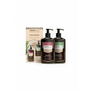 Set Sampon & Balsam cu Ulei de Cocos si Ulei de Argan - pentru par tern - foarte uscat sau frizzy - 400 ml x2 imagine