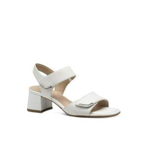 Sandale albe din piele pentru femei Comfort 88317-44-108 07631 imagine