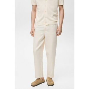 Pantaloni conici din amestec de in imagine