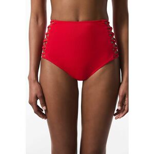 Slip de baie cu decupaje si talie inalta imagine