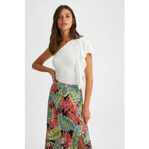 Top asimetric cu detaliu volan imagine