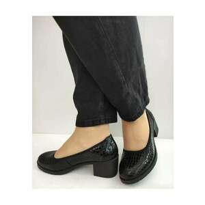 Pantofi Casual Dama 60011A 01-O Negri Croco - Negru - imagine