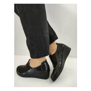 Pantofi Casual Dama 60017B 01-O Negri Croco - Negru - imagine