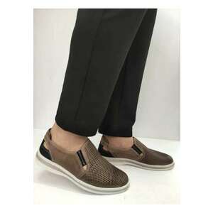 Pantofi Perforati Barbati 411 Taupe - Maro - imagine