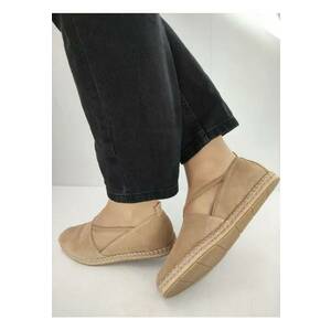 Pantofi Casual Dama 24620-44 Bej Velur - Bej - imagine