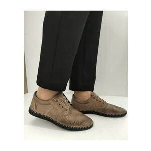 Pantofi Perforati Barbati 138 Bej - Bej - imagine