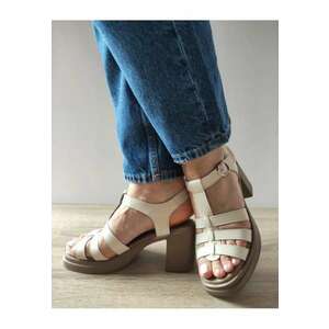 Sandale Casual Dama Tp1007-2 Crem - Crem - imagine
