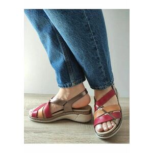 Sandale Casual Dama 18006At Azores 15-N Bronze + Bordo + Camel - Bronze - imagine