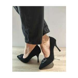 Pantofi Eleganti Dama 015Ta2 01-I Negri Velur - Negru - imagine