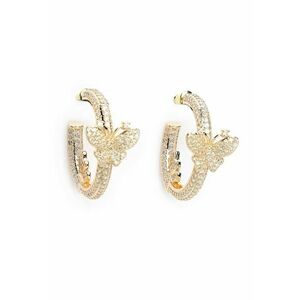 Cercei rotunzi cu cristale imagine