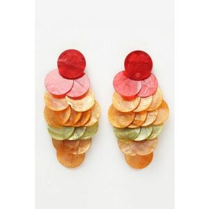 Cercei drop cu model solzi imagine