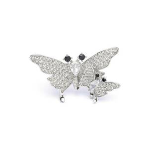 Inel in forma de fluture cu cristale imagine