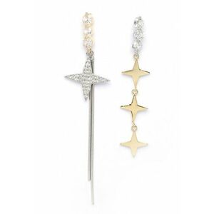 Cercei drop cu detalii cu stele imagine