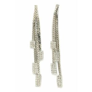 Cercei drop cu tija si cristale imagine