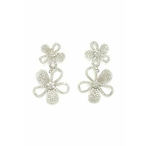 Cercei dubli cu model floral imagine