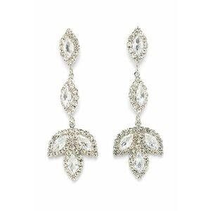 Cercei drop cu tija si cristale imagine