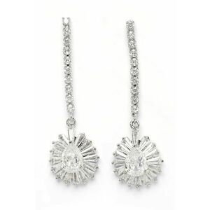 Cercei drop cu cristale imagine