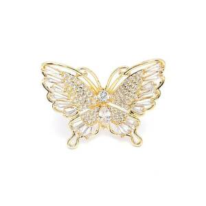 Inel in forma de fluture cu cristale imagine