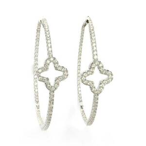 Cercei rotunzi decorati cu cristale imagine