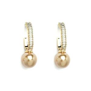 Cercei rotunzi cu cristale imagine