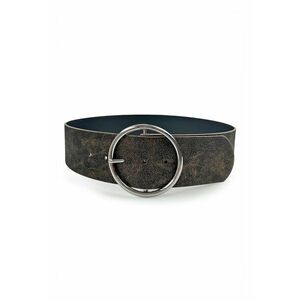 Curea din piele ecologica cu catarama rotunda imagine