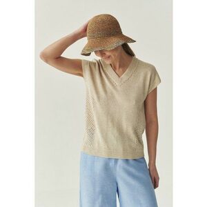 Pulover tricotat cu decolteu in V imagine