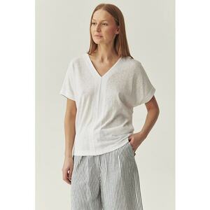 Tricou lejer cu decolteu in V imagine