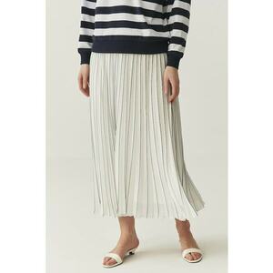 Fusta maxi cu pliuri si model in dungi imagine